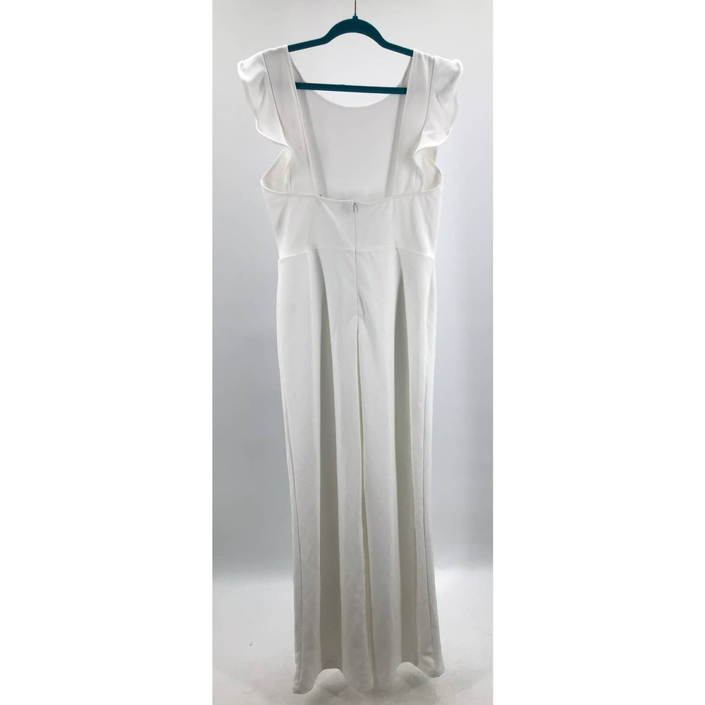 Lulu's White Ruffle Jumpsuit - Picture 4 of 9